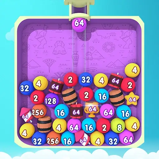 Icon For Bubble Merge 2048 Casual Game